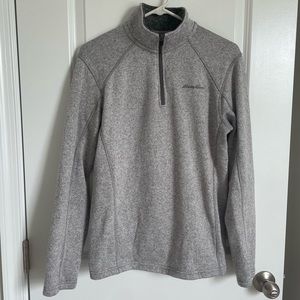 Eddie Bauer Gray Quarter Zip Men’s Sweater